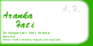 aranka hati business card